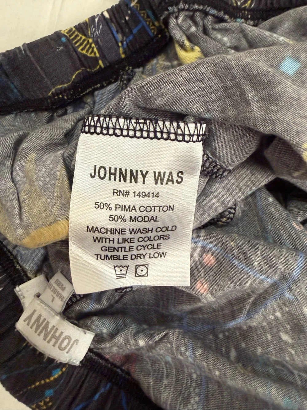 Johnny Was Celestine Pima Cotton Cropped Pajama Bottom - Picture 4 of 4